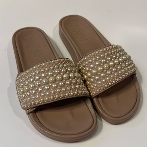 Jimmy Choo Pearl Fitz Slides Size 40